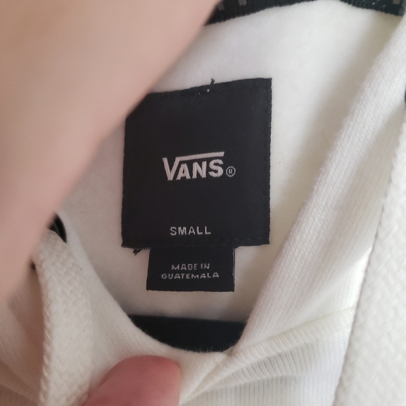 Vans The Original Off The Wall Hoodie Sweatshirt Pullover White Small - Picture 3 of 5